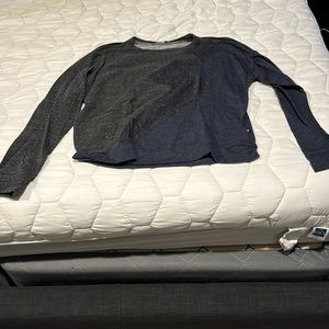 Blue and grey with lightening bolt sweatshirt